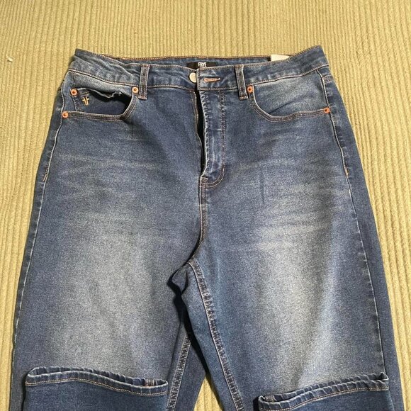 Frye High Waisted Straight Leg Denim Jeans - Picture 2 of 8